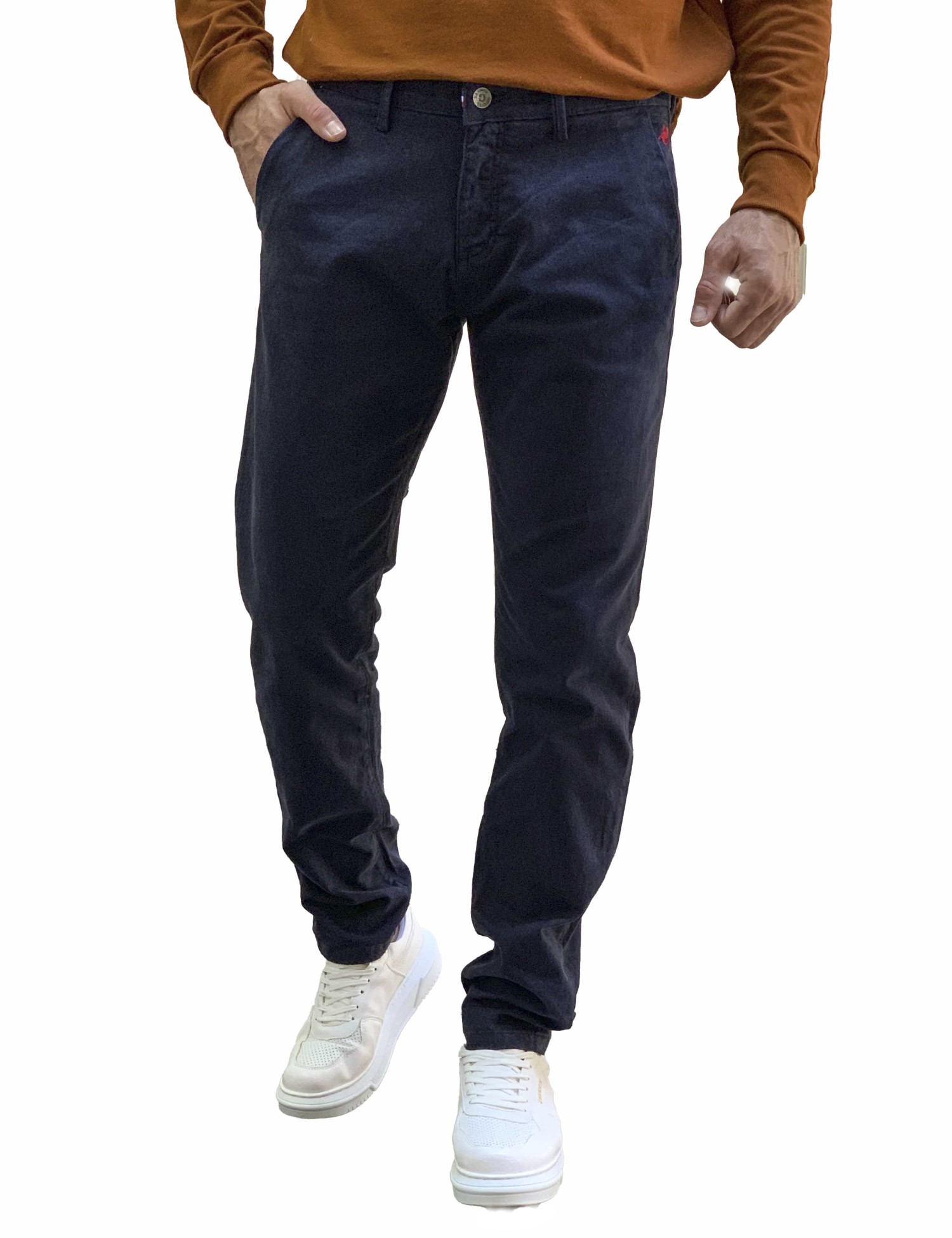 US Grand Polo ανδρικό navy blue υφασμάτινο Chinos παντελόνι US200B φωτογραφία